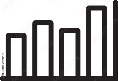 Simple outline vector icon for business, technology, communication, and finance