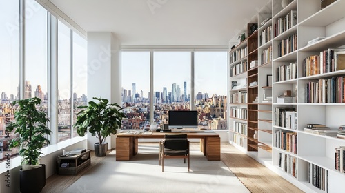 Wallpaper Mural Modern city office with panoramic view Torontodigital.ca