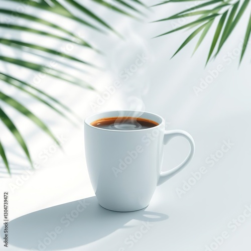 Futuristic Pour-Over Coffee, Mist Swirl, Tropical Canopy