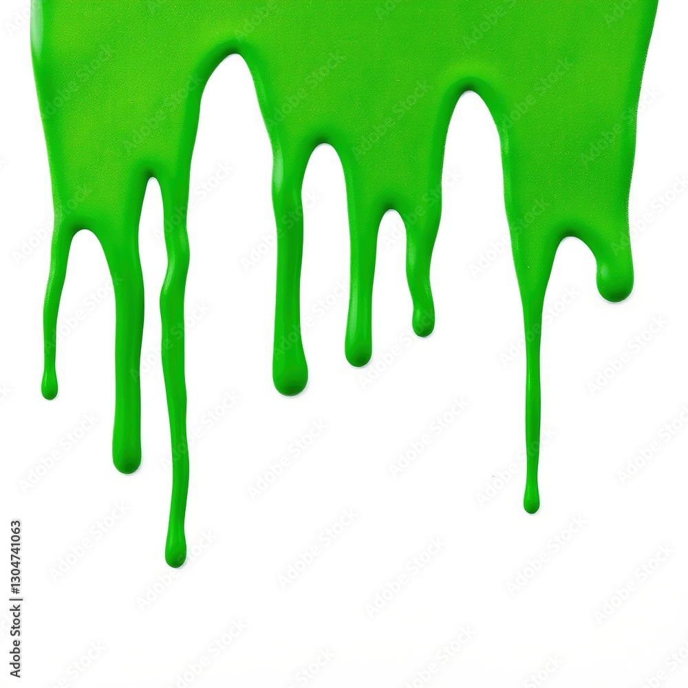 Green Spray Paint Drips, Abstract Texture on White Green Spray Paint Drips, Abstract Texture on White