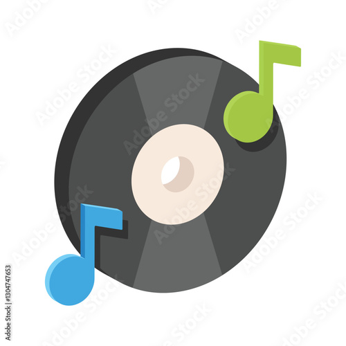 Have a sight of this visually appealing music cd 3d icon