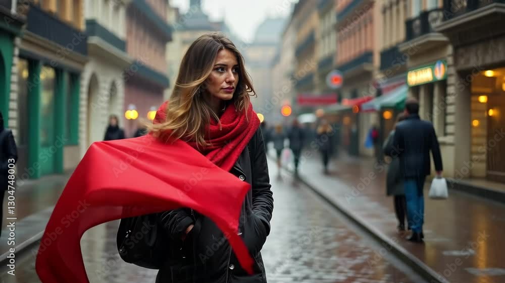young woman walking in the city young woman walking in the city