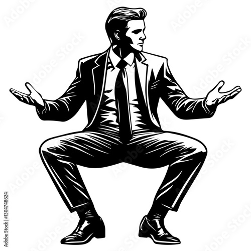 business man with suite isolated on white background 