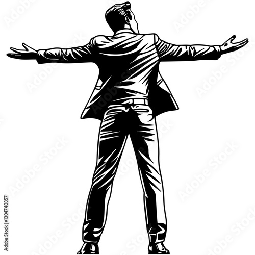 business man with suite isolated on white background 