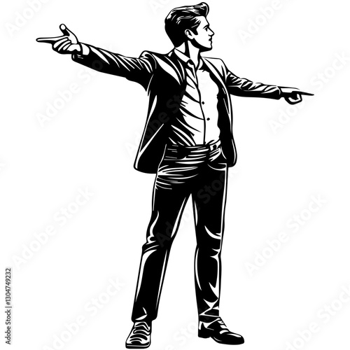 business man with suite isolated on white background 