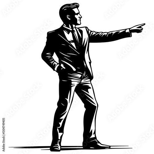 business man with suite isolated on white background 