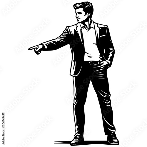 business man with suite isolated on white background 