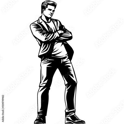 business man with suite isolated on white background 