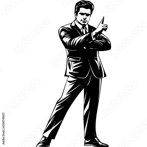 business man with suite isolated on white background 