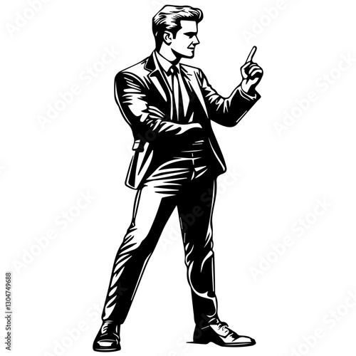 business man with suite isolated on white background 
