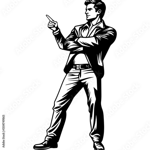 business man with suite isolated on white background 