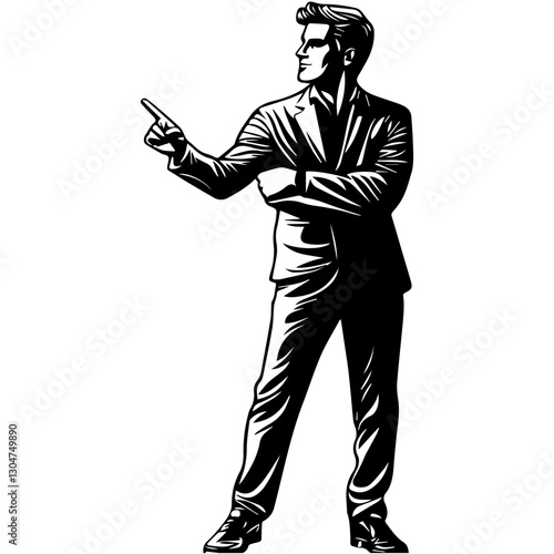 business man with suite isolated on white background 