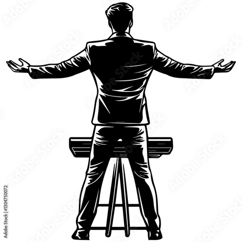 business man with suite isolated on white background 