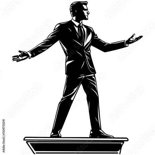 business man with suite isolated on white background 