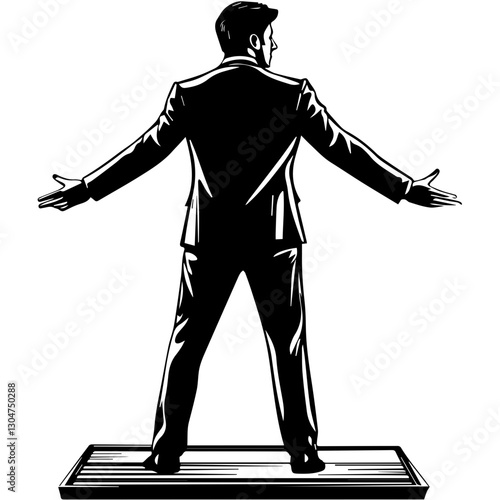 business man with suite isolated on white background 