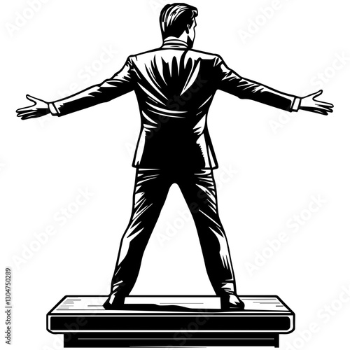 business man with suite isolated on white background 