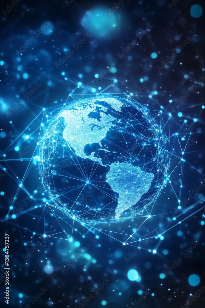 Global Network, Digital Earth, Connected World Global Network, Digital Earth, Connected World
