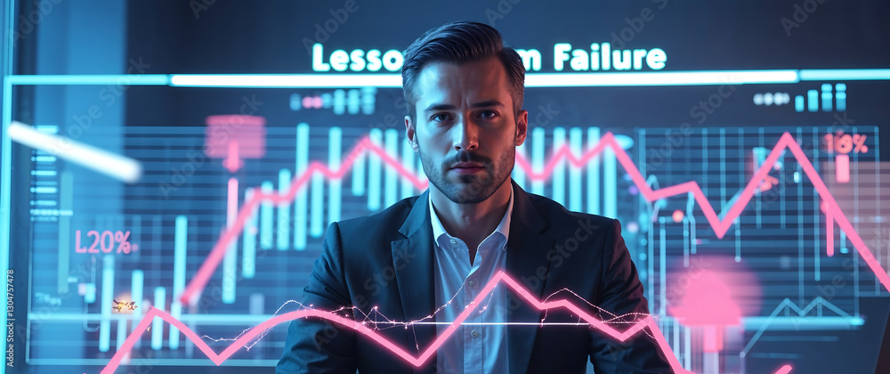 Cyberpunk-Inspired Office with Glowing Charts, High-Tech Workspace, and Intense Atmosphere Cyberpunk-Inspired Office with Glowing Charts, High-Tech Workspace, and Intense Atmosphere