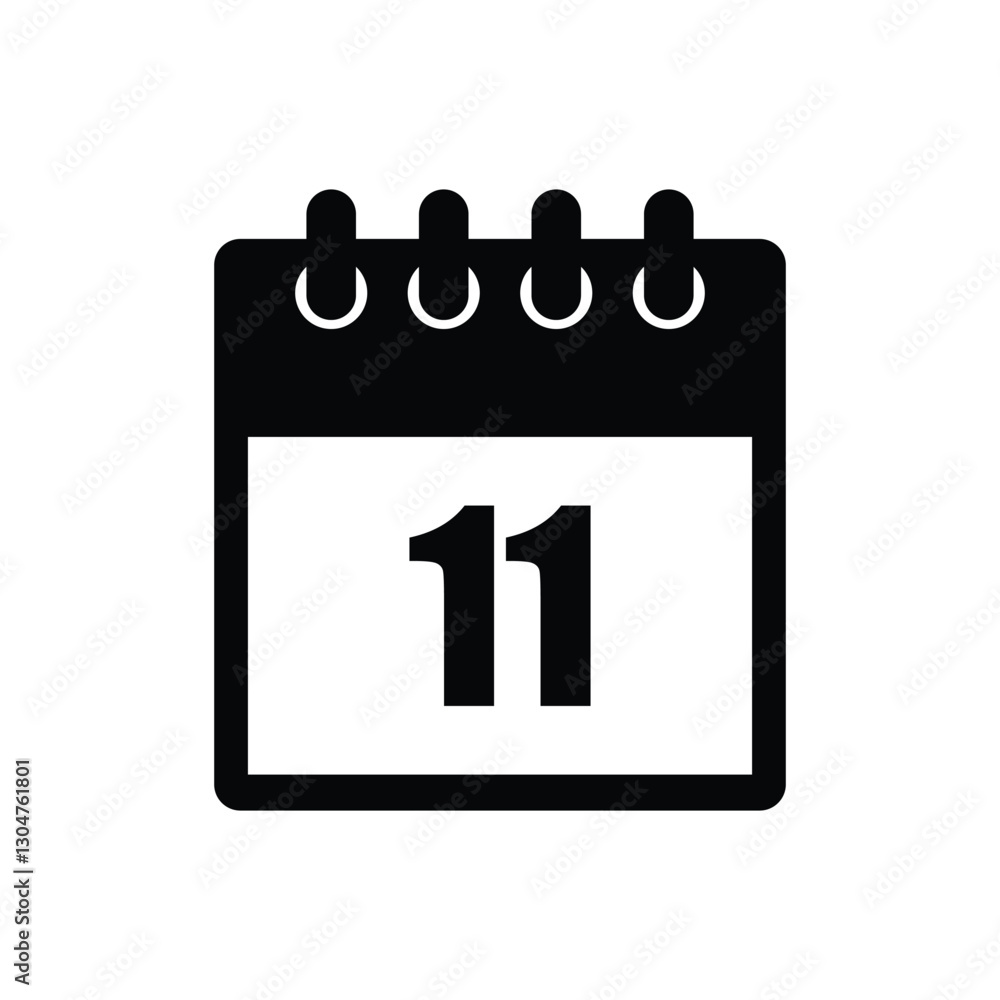 calender icon, 11 calender icon with white background calender icon, 11 calender icon with white background
