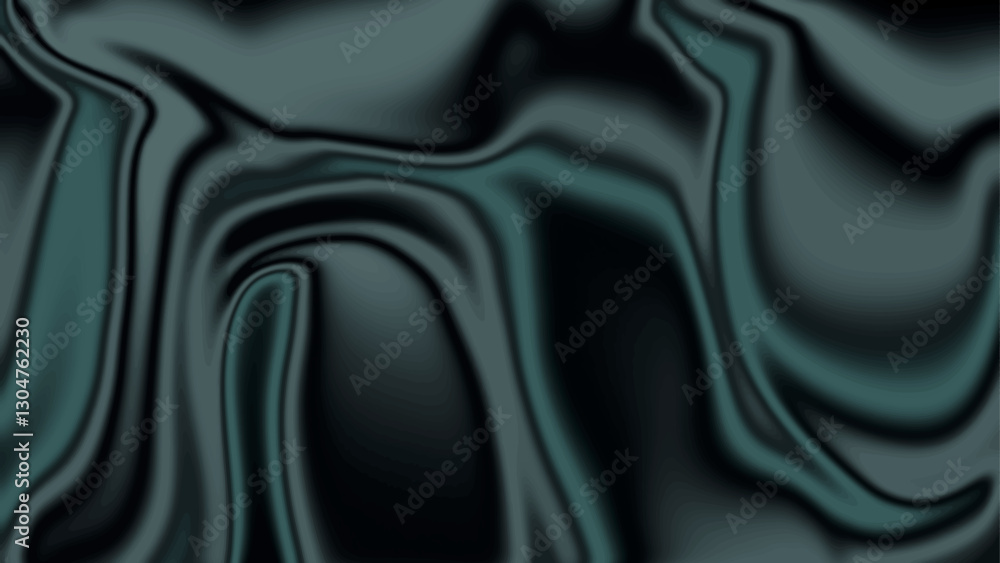 Obraz premium Green liquify background. Emerald green luxury abstract texture pattern on dark.