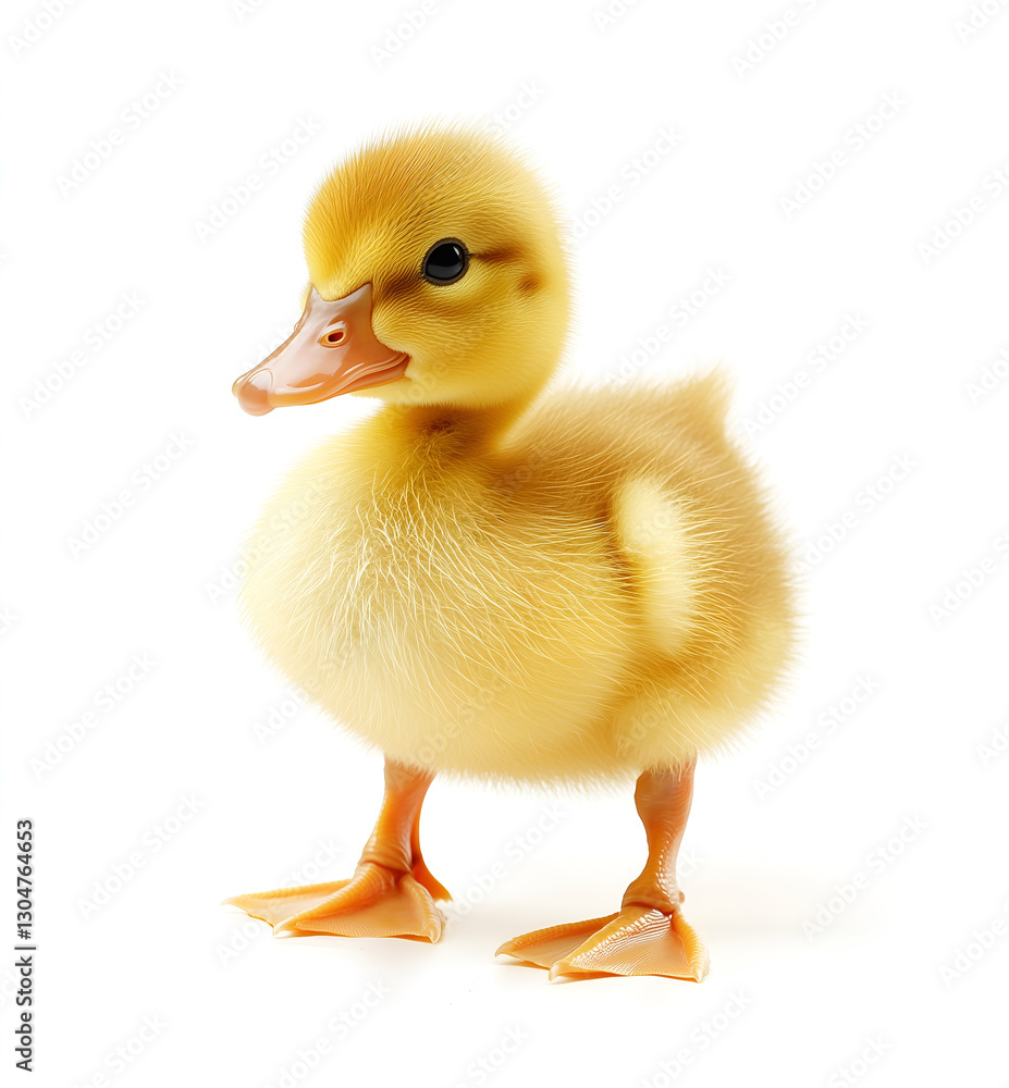 Cute yellow duckling isolated on a white background Cute yellow duckling isolated on a white background