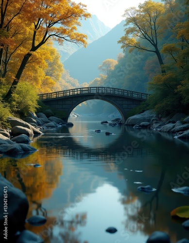 Close-Up of River View Featuring Bridge