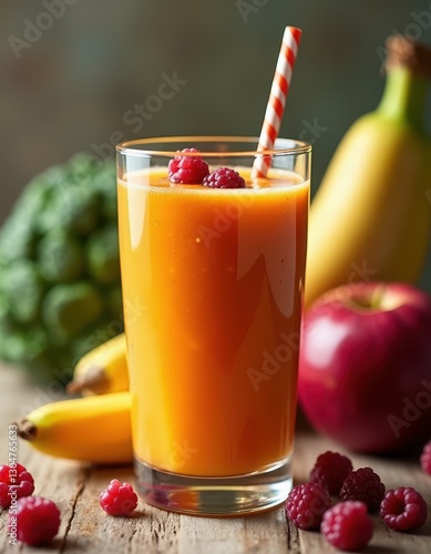 Close-Up of Smoothie Made With Superfoods