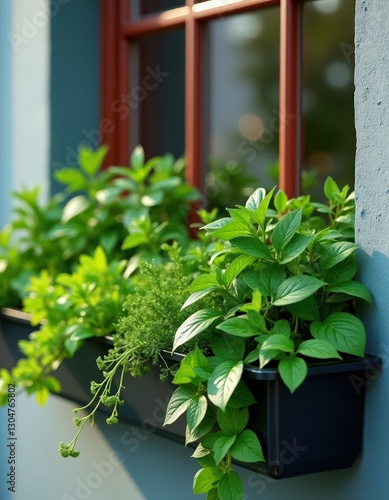 Window Box Filled With Herbs