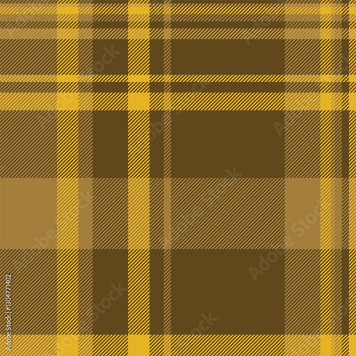 Delicate plaid background vector, trim seamless textile texture. Gift card fabric check pattern tartan in amber color.