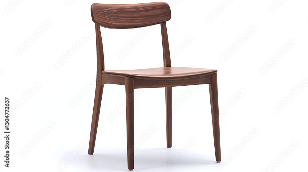 A wooden chair with a back and a wooden seat A wooden chair with a back and a wooden seat