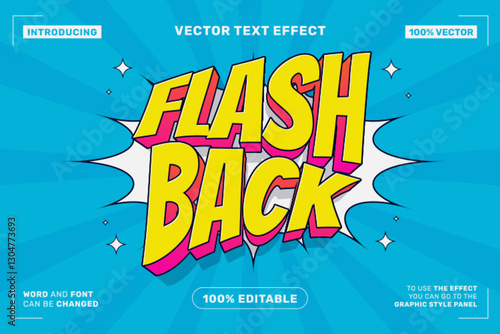 Flashback Comic Style Text Effect – Editable & Dynamic Typography