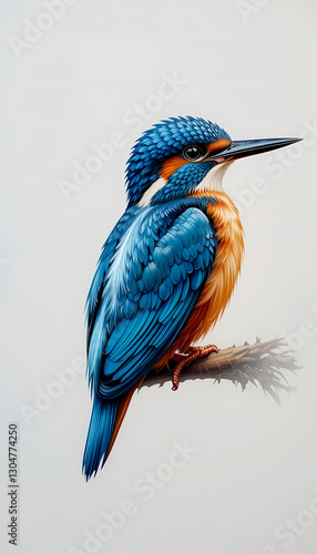 colorful Kingfisher bird on branch