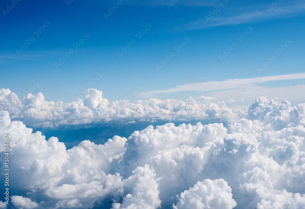 Beautiful blue sky with a background of white clouds Beautiful blue sky with a background of white clouds