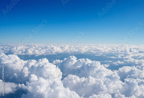 Beautiful blue sky with a background of white clouds