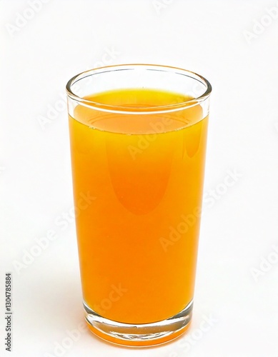 Wallpaper Mural glass of orange juice and orange, isolated white background Torontodigital.ca