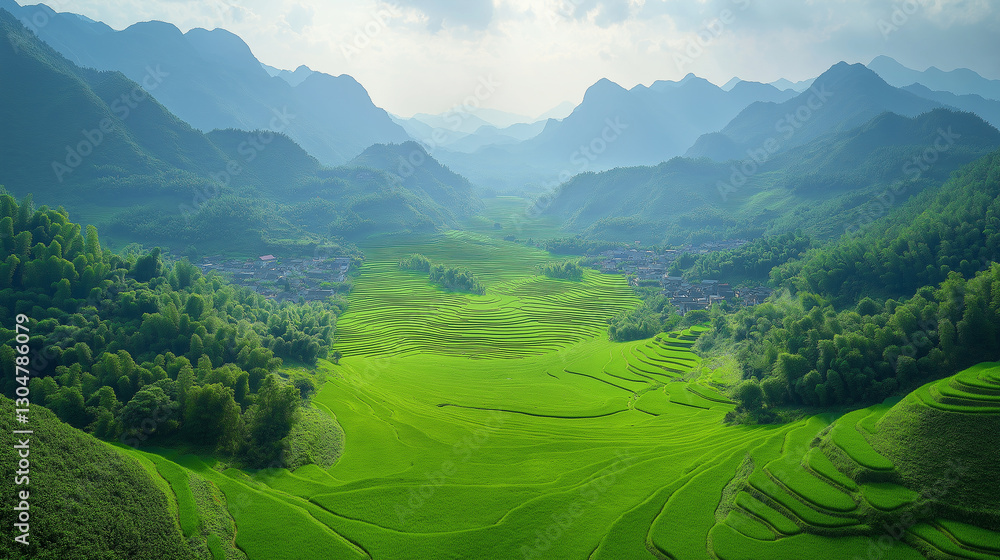 mountain landscape in the morning mountain landscape in the morning