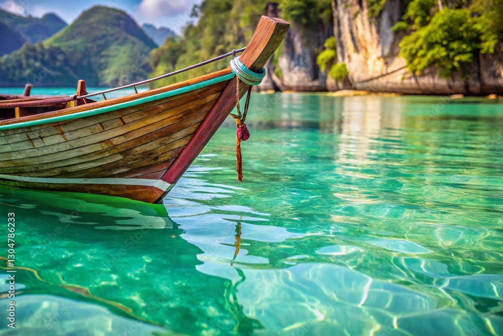 Thailand Longtail Boats: Turquoise Waters Macro Photography Thailand Longtail Boats: Turquoise Waters Macro Photography