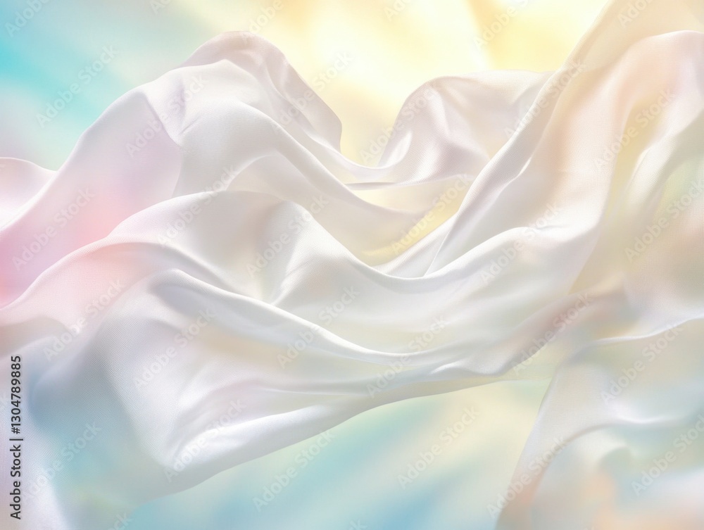 Obraz premium A white fabric with a rainbow pattern is shown