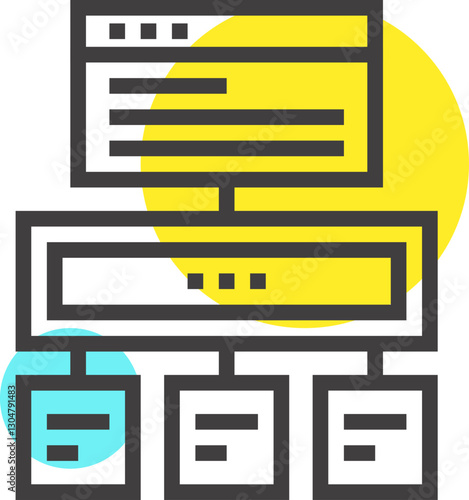 wireframe flat line web icon concept