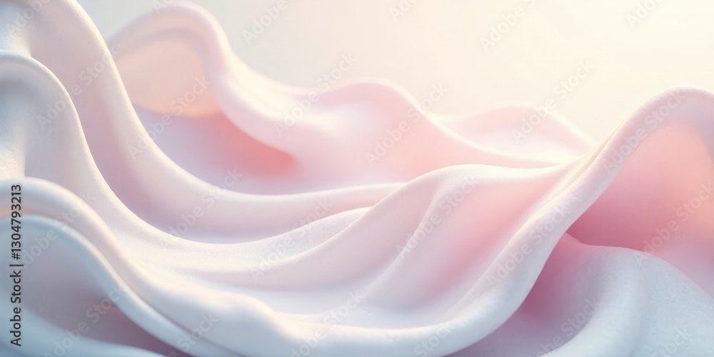 Obraz premium Elegant Draped Fabric, Soft Pink Hues, Gentle Waves, Luxurious Texture, Smooth Surface, Subtle Light and Shadow, Refined Drapery, Abstract Background Image