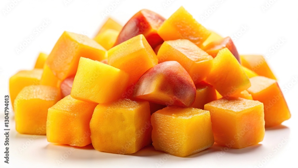Diced Peaches - Fresh Fruit Closeup Photography Diced Peaches - Fresh Fruit Closeup Photography