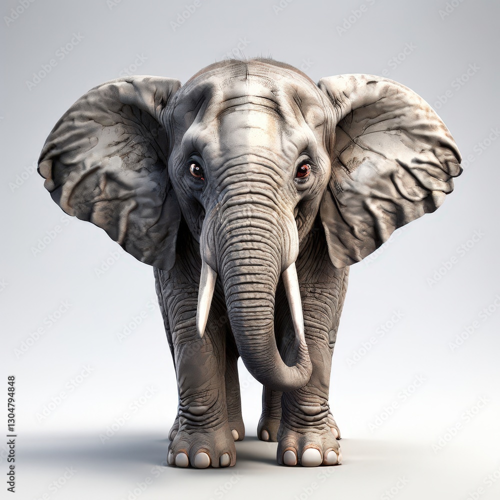 Fototapeta premium an AI Image Generator, a Majestic Elephant Facing Forward o