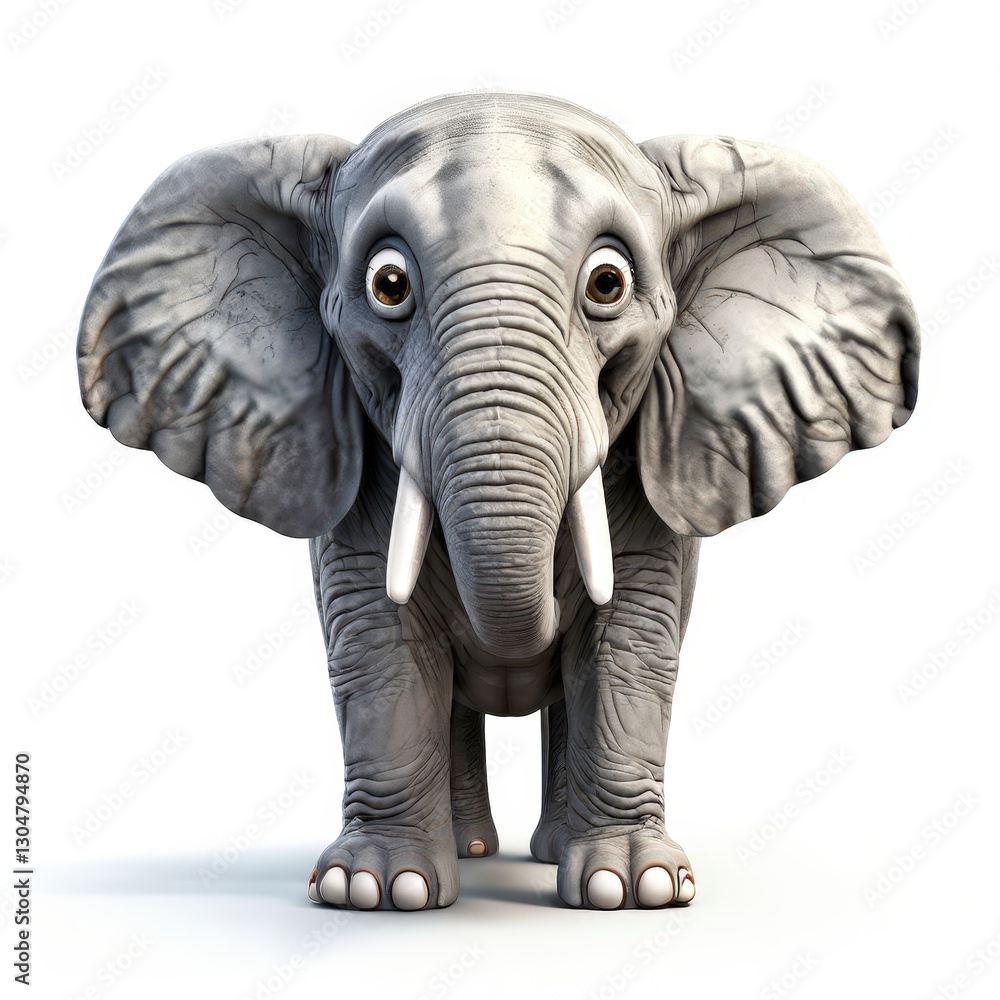 Fototapeta premium an AI Image Generator, a Majestic Elephant Facing Forward o