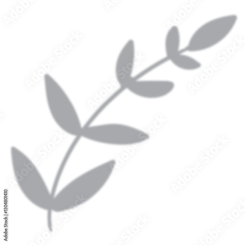 Transparent Shadows of Leaves. Decorative Design Elements for Collages. Creative Overlay Effect for Mockups. Isolated on Transparent Background.
