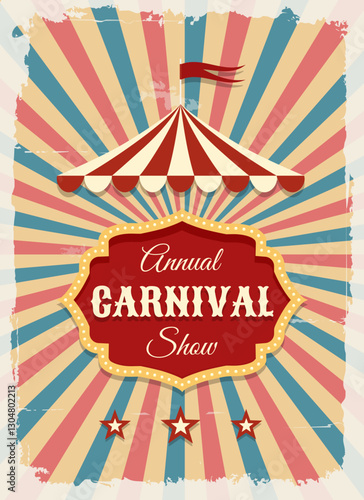 Annual carnival show retro poster