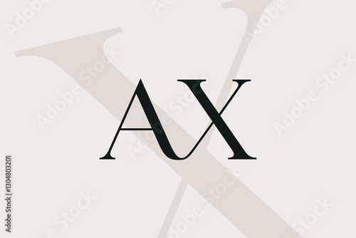 AX or XA letter logo icon design. Classic style luxury initials monogram.