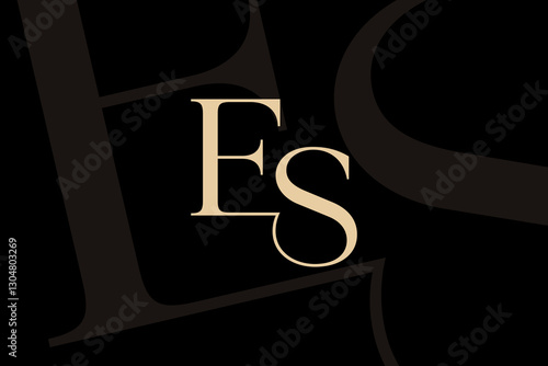 ES or SE letter logo icon design. Classic style luxury initials monogram.