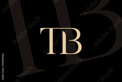 TB or BT letter logo icon design. Classic style luxury initials monogram.