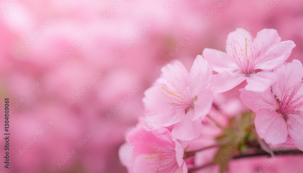 Blooming pink flowers on pink background. Spring or summer season. Floral artistic concept Blooming pink flowers on pink background. Spring or summer season. Floral artistic concept