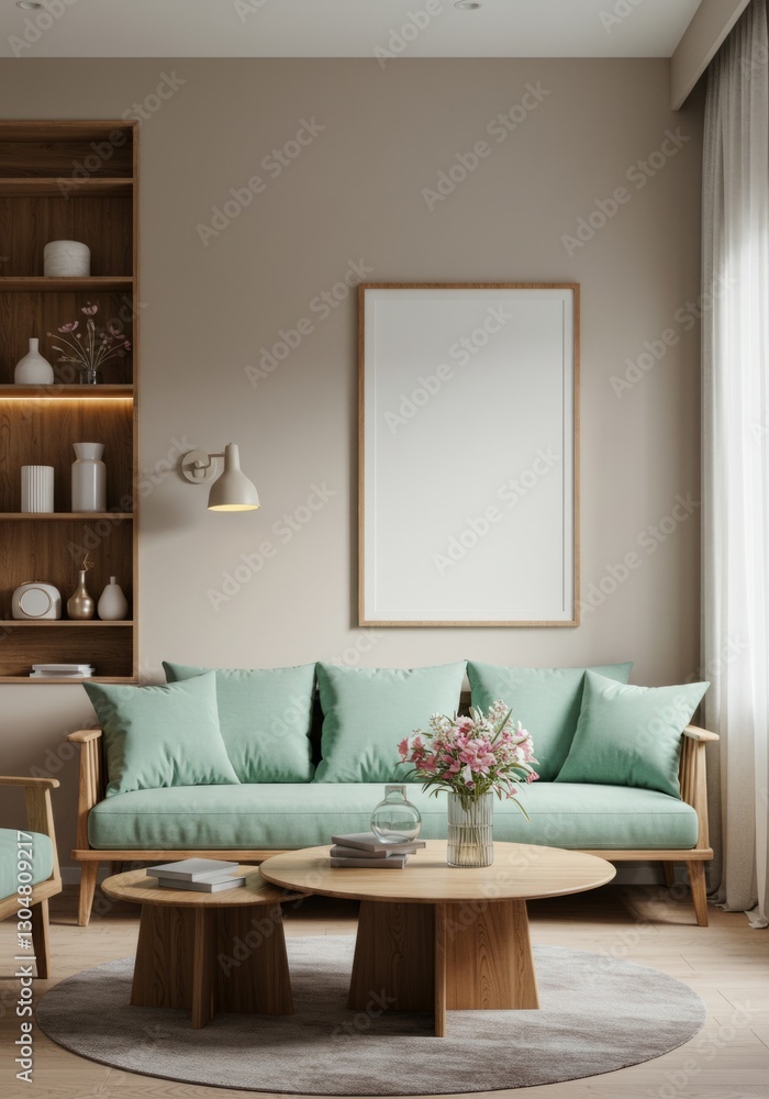Serene Living Space with a Modern Touch Serene Living Space with a Modern Touch